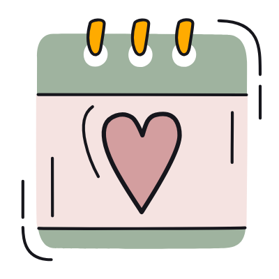 Kalender met hartje